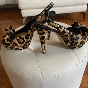 Leopard print heels